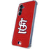 MLB St. Louis Cardinals - Solid Distressed Galaxy A35 5G Clear Case
